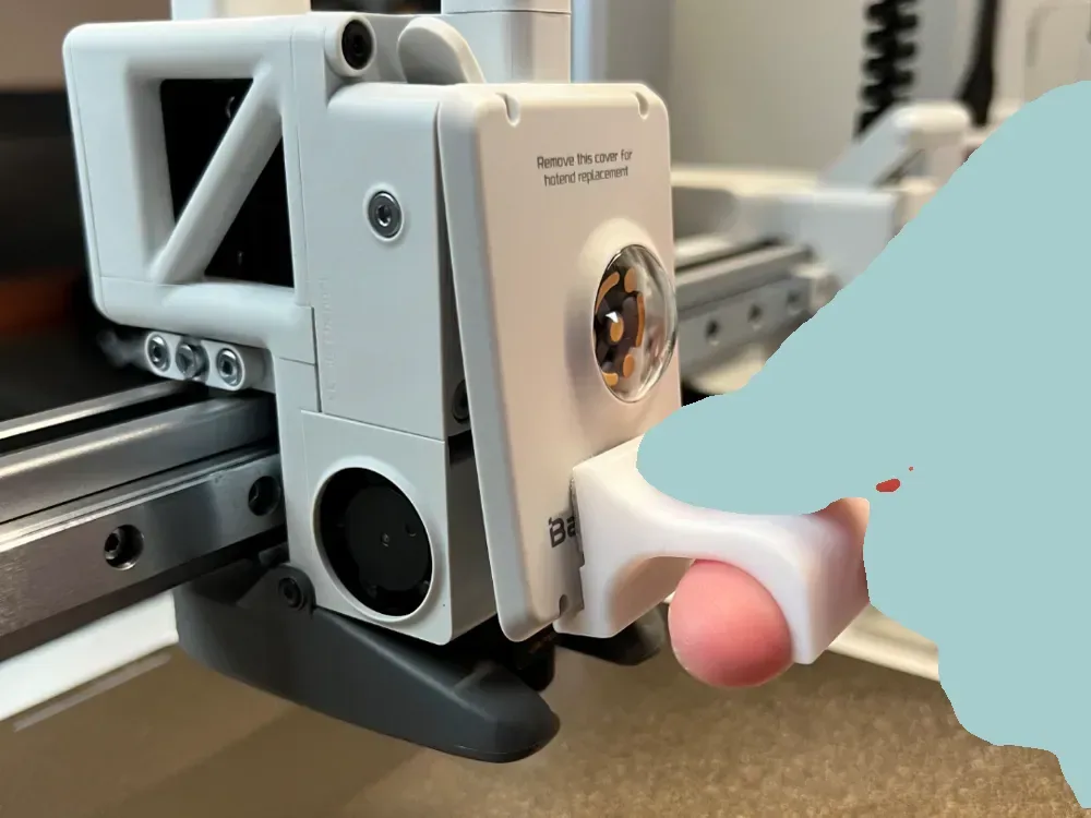 Herramienta para quitar la cubierta del hotend/cabezal de impresión A1, vista 1