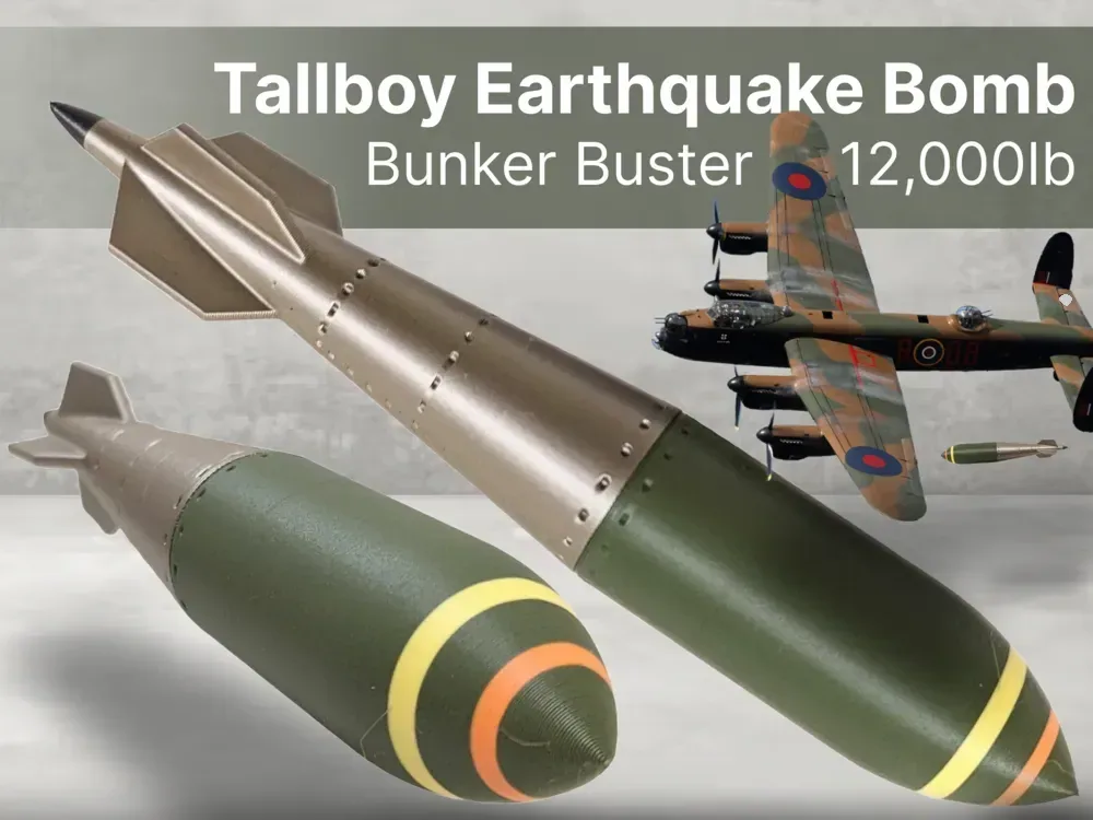 Bomba sísmica Tallboy de 12000 lb, destructora de búnkeres de la Segunda Guerra Mundial, vista 1