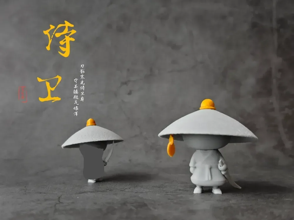 Guardia con espada: modelo en miniatura de las antiguas artes marciales chinas, vista 2