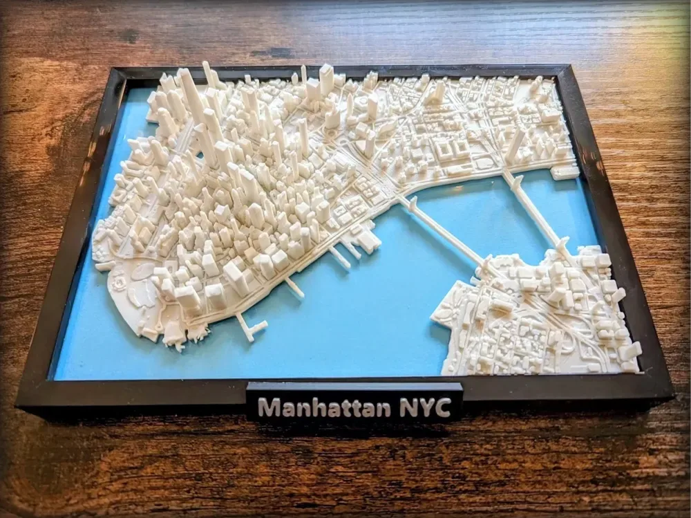 Miniatura 3D del Bajo Manhattan de la ciudad de Nueva York, vista 1