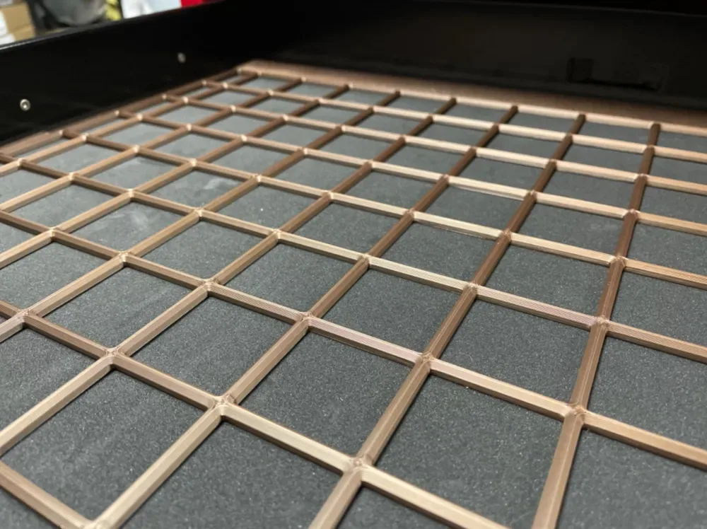 Placas base superligeras Gridfinity: medio borde de rejilla para impresión 3D, vista 3