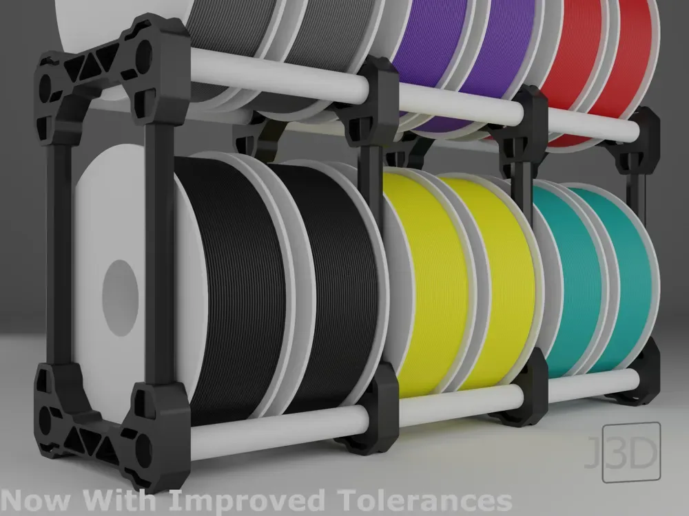 Estante · soporte modular para carretes de filamento V3 · V4 YA DISPONIBLE para impresión 3D, vista 2
