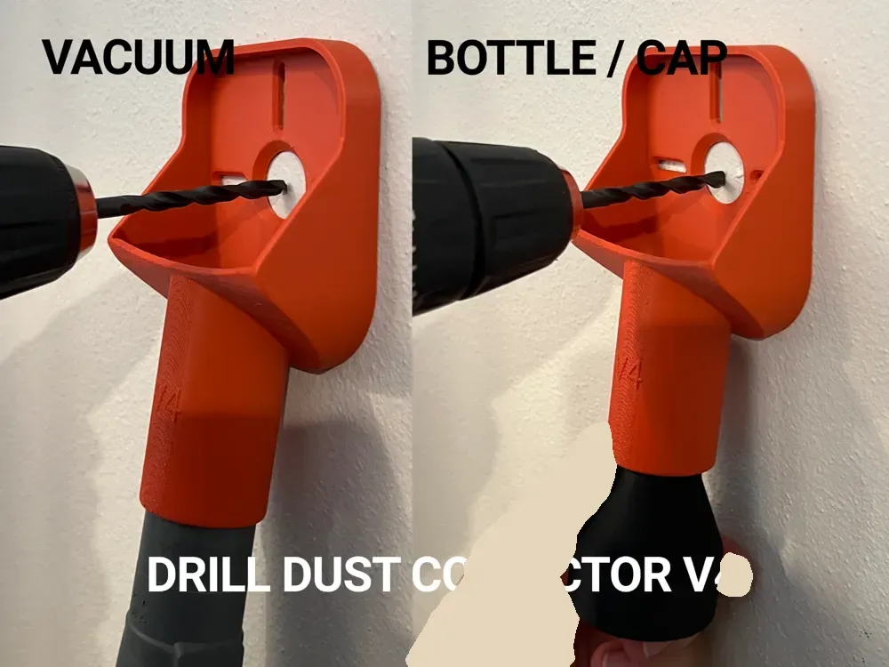 Guía y colector de polvo de perforación V4 para impresión 3D, vista 1