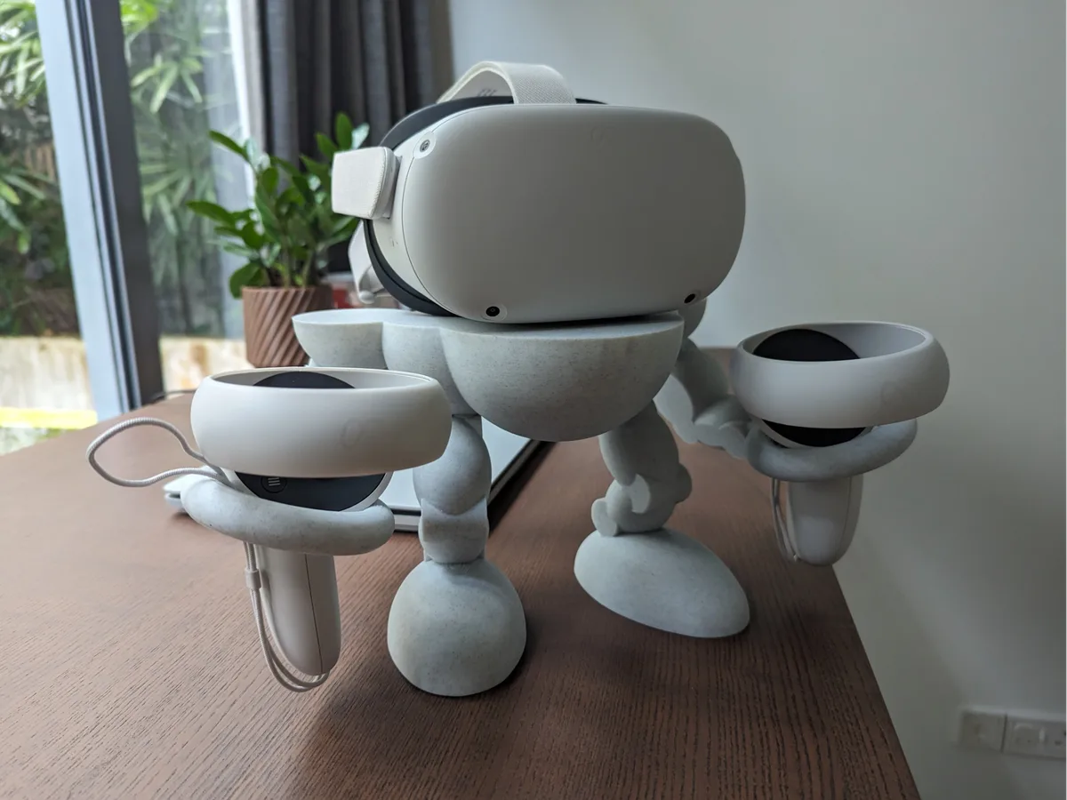 Soporte de pared, auriculares y controlador VR Quest 3 BOBOVR para impresión 3D, vista 3