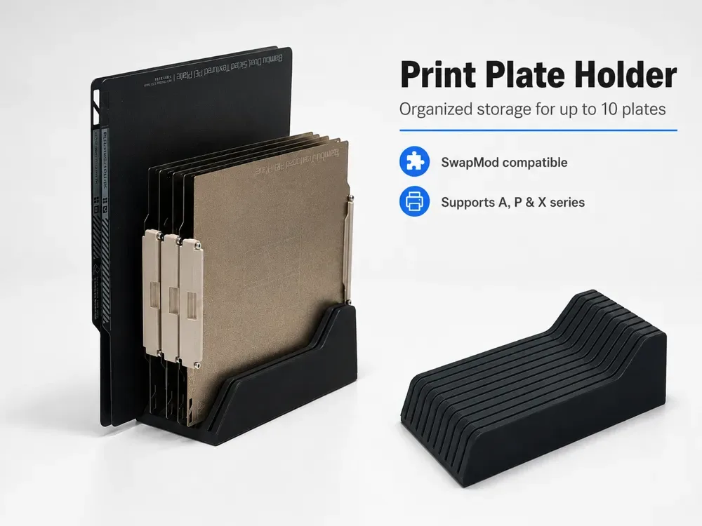 Soporte para placa de impresión (compatible con SwapMod) para impresión 3D, vista 1