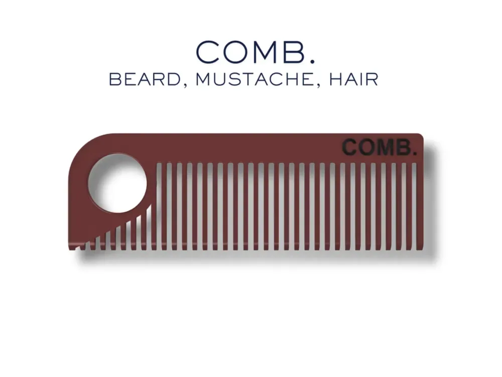 Peine. Barba - Cabello para impresión 3D, vista 1