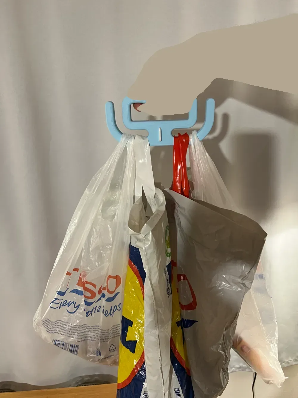 Soporte para bolsas de supermercado para impresión 3D, vista 2