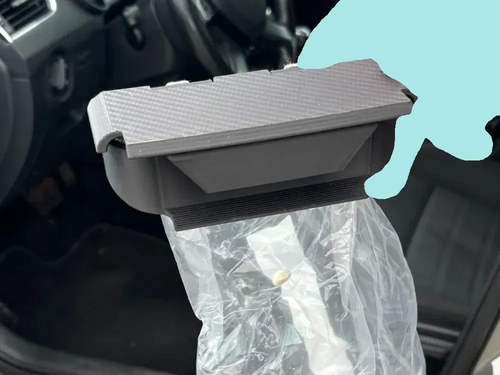 Papelera para coche para impresión 3D, vista 1