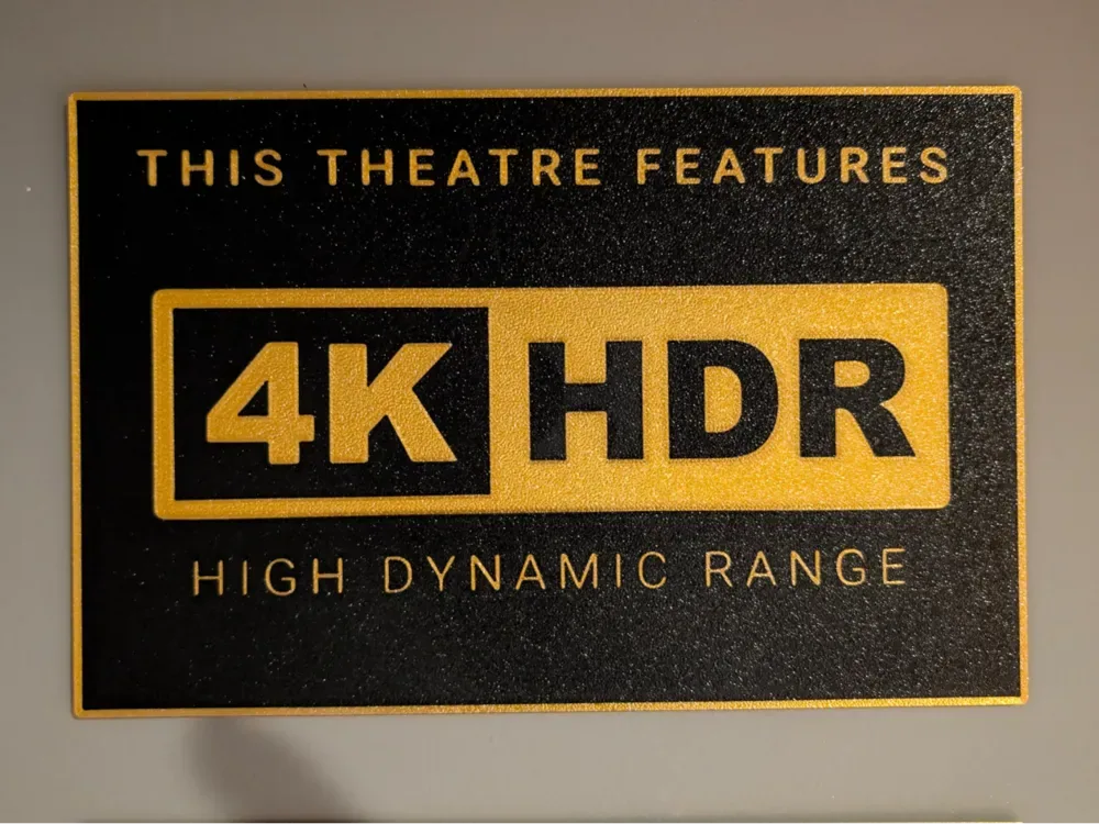 Panel de cine en casa 4k HDR, vista 1