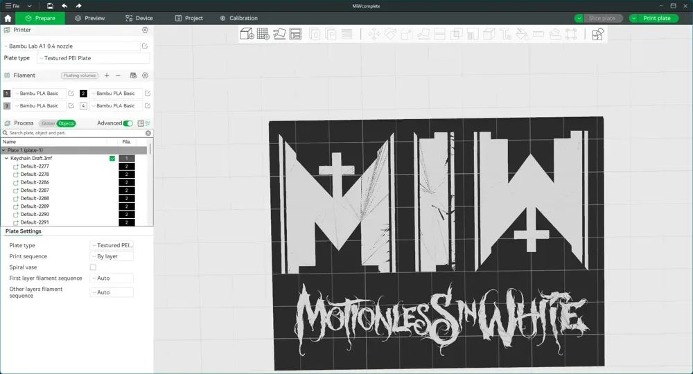 Logotipos de la banda Motionless in White como imán, vista 2
