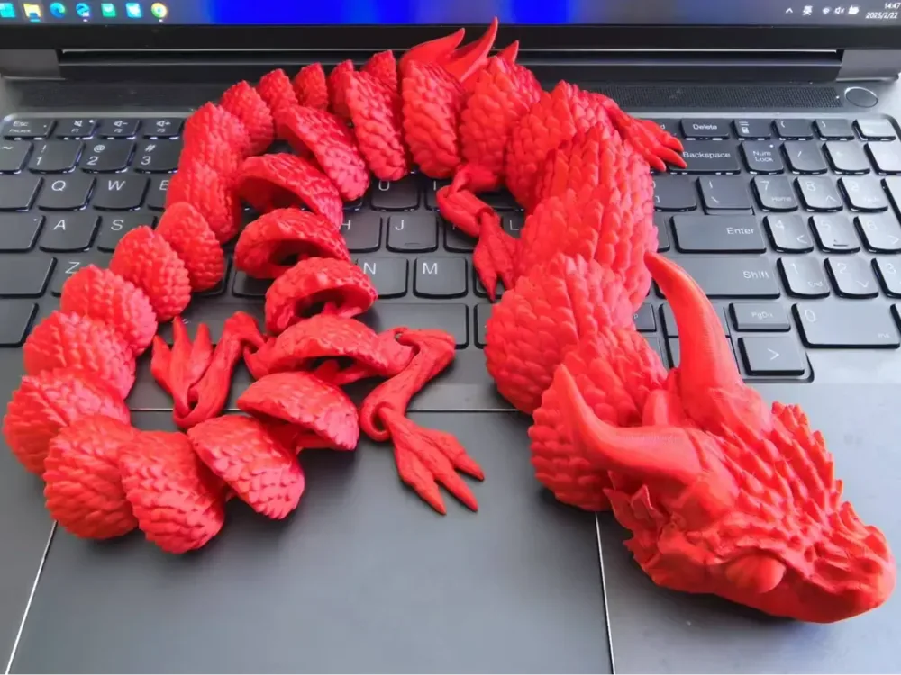 Gran Dragón de Fuego Cornudo - Bisagra Integrada - Clan Dragón, vista 1