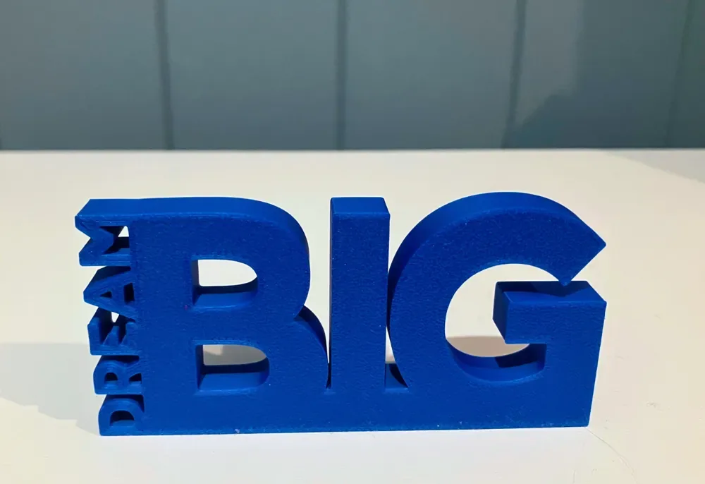 Decoración de escritorio 3D Dream Big: regalo motivacional, vista 2