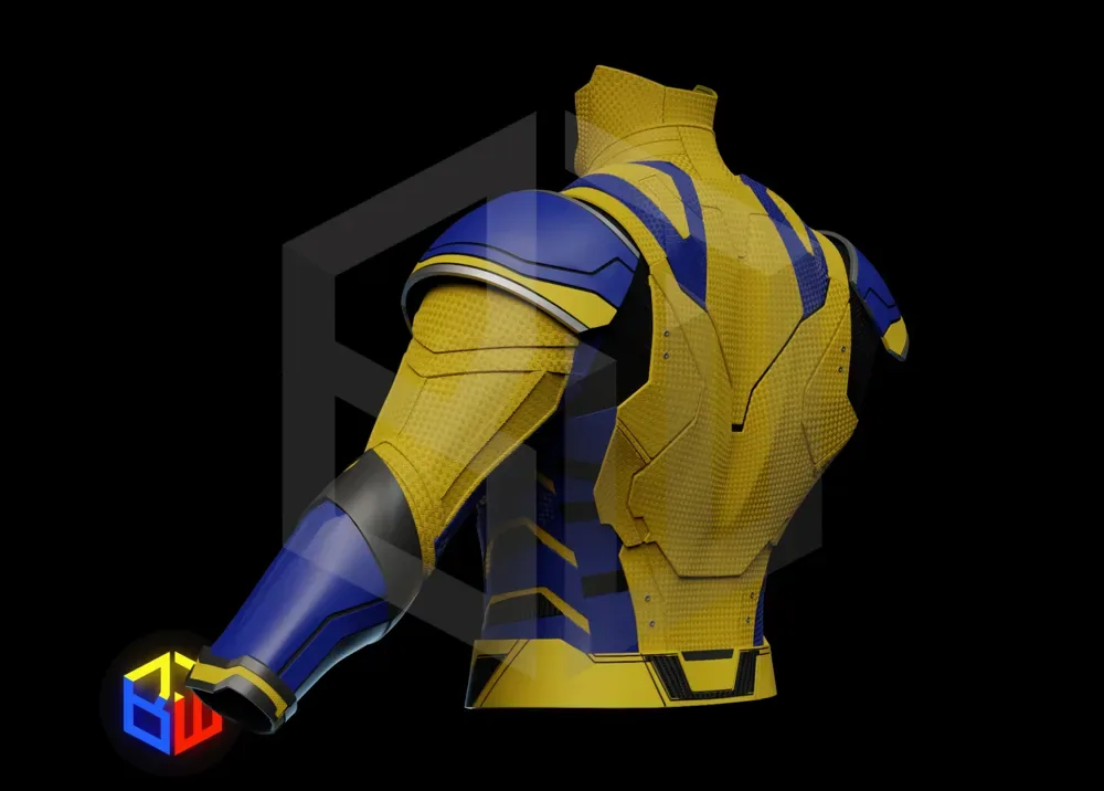 Mitad superior del traje texturizado de Wolverine, vista 2