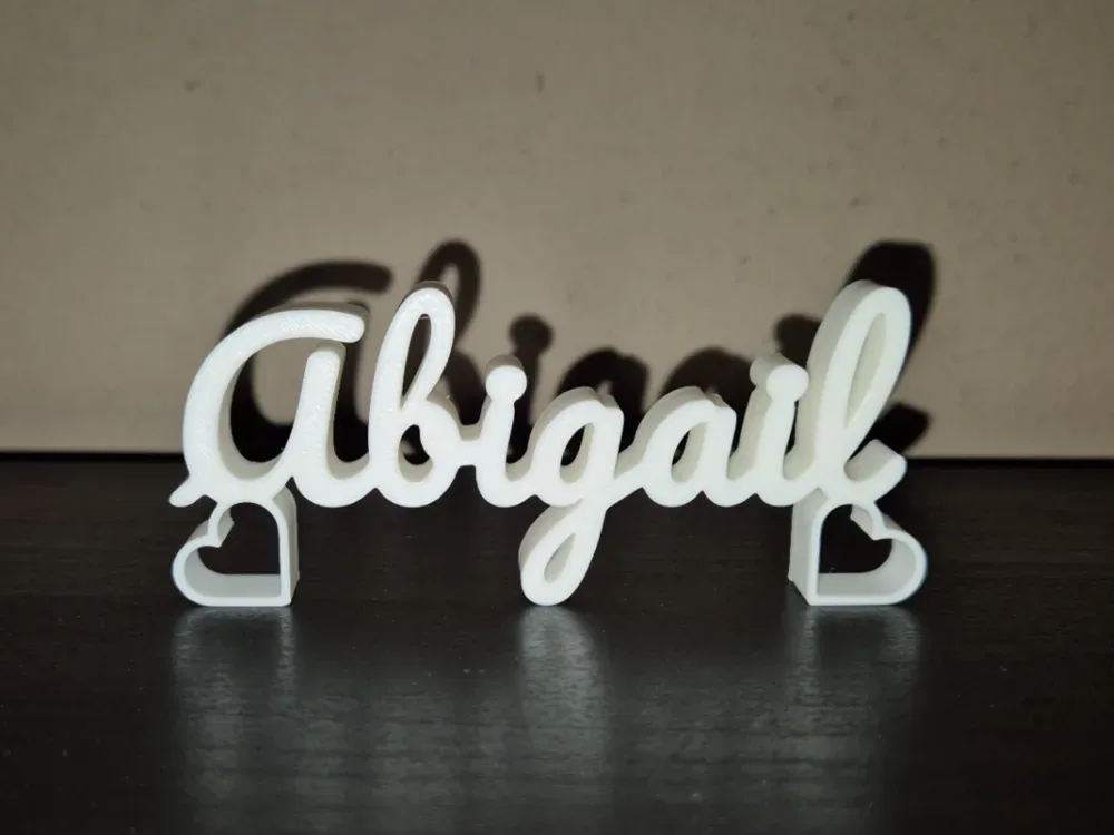 Decoración de exhibición de letrero con nombre de Abigail, vista 1
