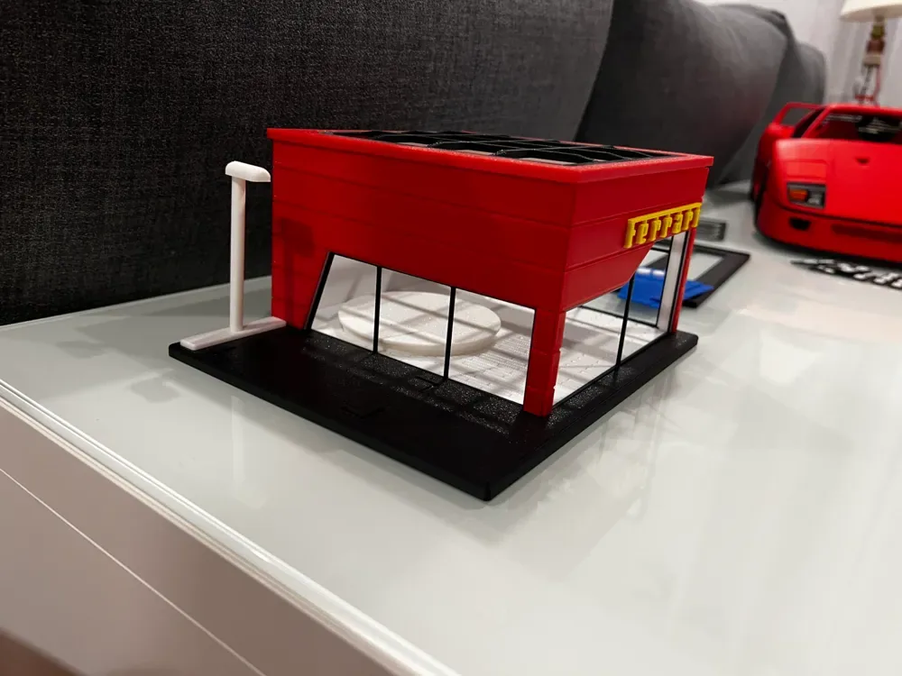 Sala de exposición de dioramas Ferrari - GigaPenguin3DPrinting, vista 3