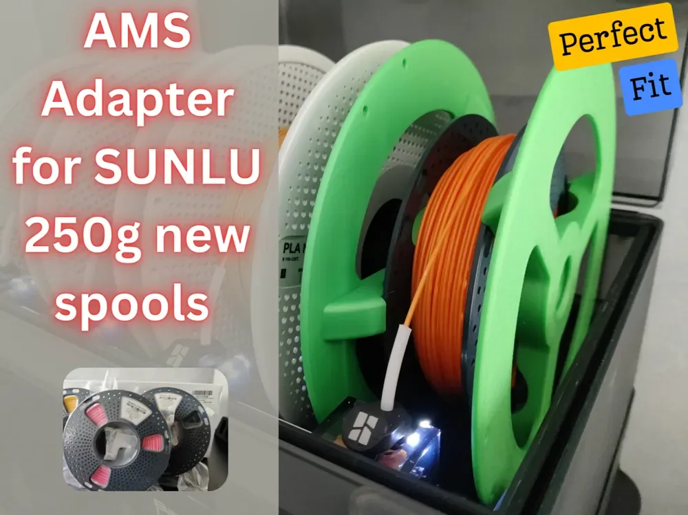 Adaptador AMS para bobinas nuevas SUNLU pequeñas de 250 g, vista 1