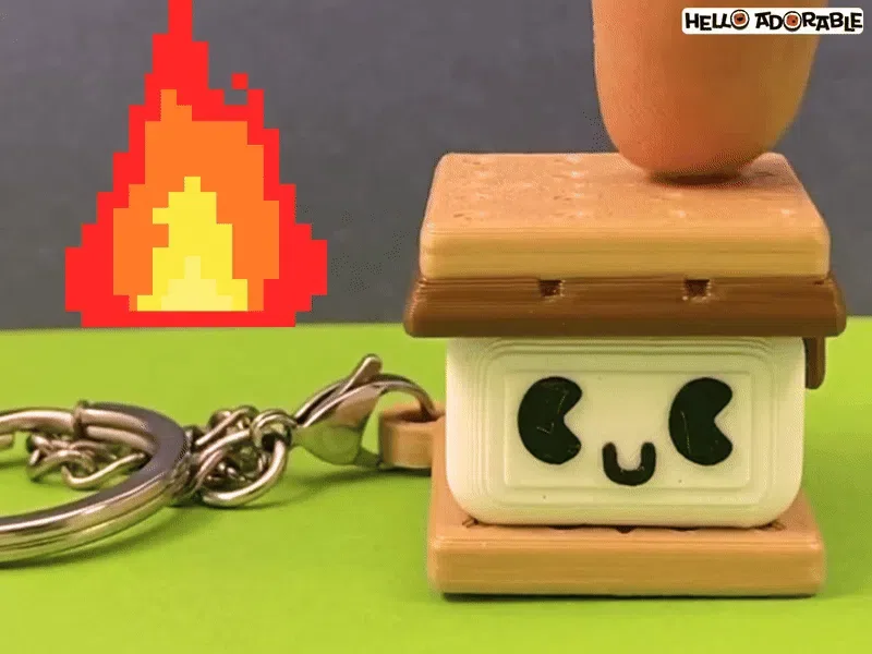 Juguete antiestrés Smores Clicker (llavero opcional), vista 1
