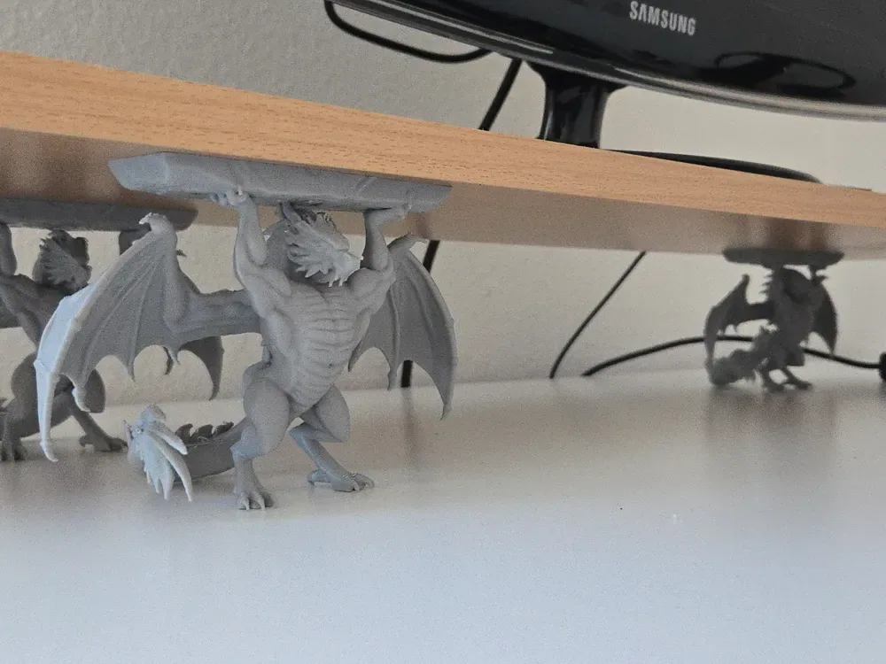 Elevadores de monitores de dragón, vista 1