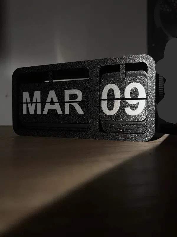 Calendario volteado, vista 1