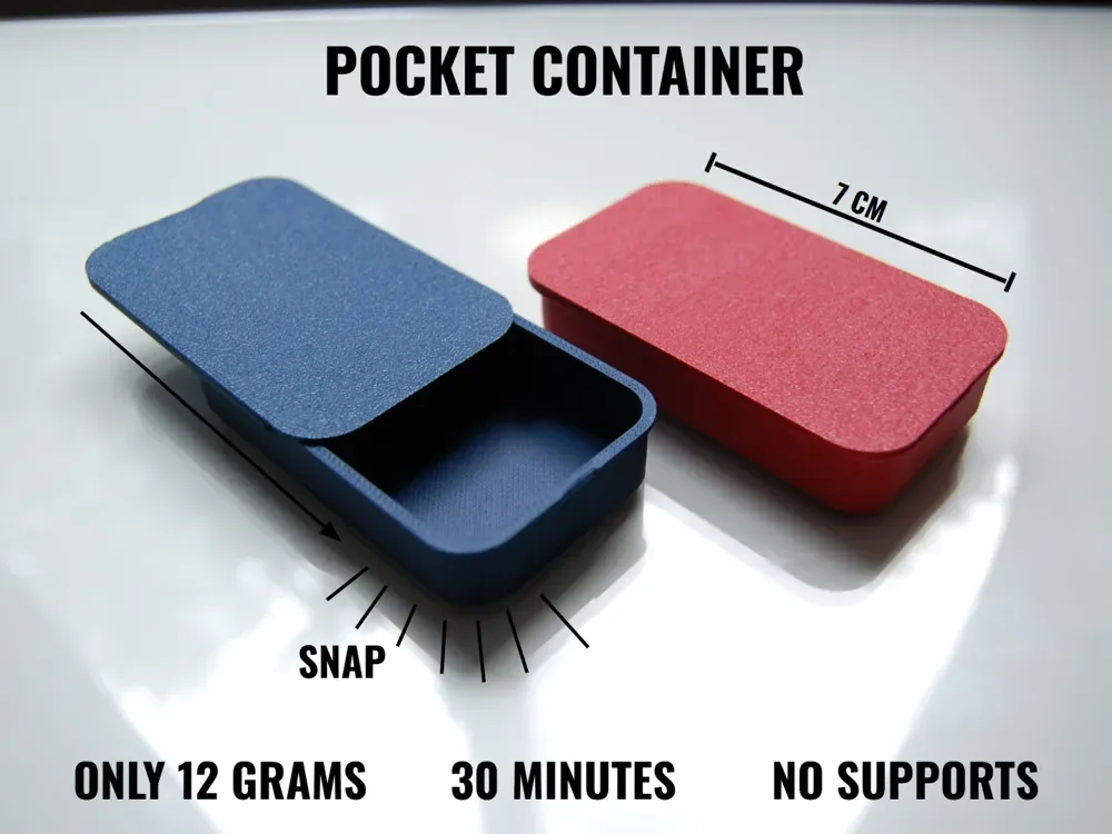 Mini contenedor de bolsillo para impresión 3D, vista 1