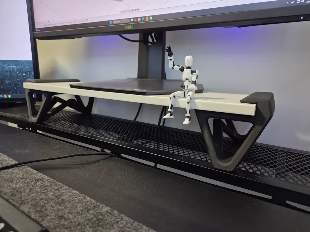 Elevador de monitor minimalista para una configuración de escritorio moderna para impresión 3D, vista 1