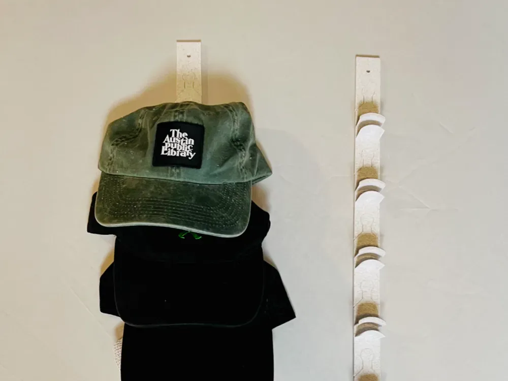 Perchero para sombreros - Perchero · percha modular para sombreros con clavo a pared para impresión 3D, vista 1
