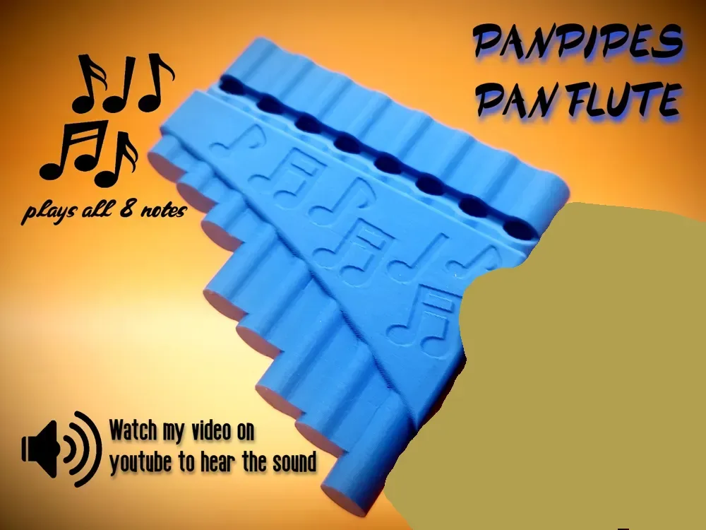 PANPIPAS - FLAUTA DE PAN para impresión 3D, vista 1