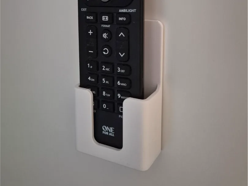 Soporte de pared para control remoto de TV para impresión 3D, vista 1