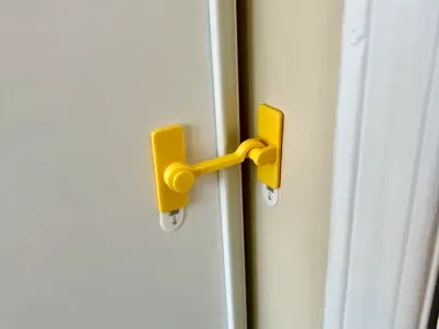 Pestillo para armario con tira de comando antigatos para impresión 3D, vista 3