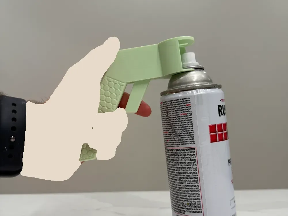 Disparador de lata de pintura para impresión 3D, vista 1