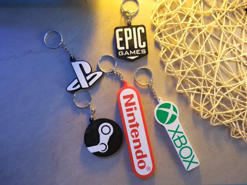 Llavero PlayStation-Nintendo-Xbox-Steam-EpicGames, vista 1