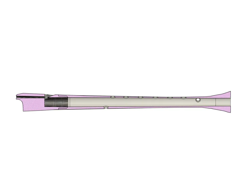 Grabadora soprano reproducible de baja poli, vista 3