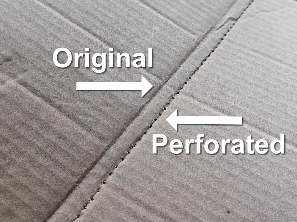 Perforador/herramienta de perforación de cartón de caja personalizada, vista 3