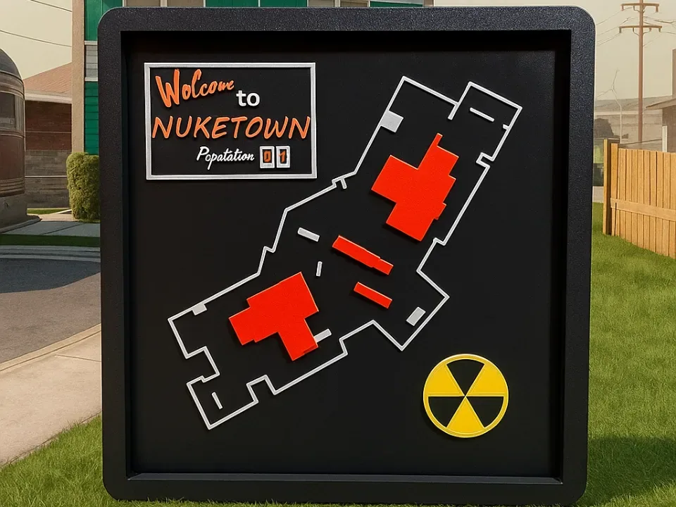 Mapa de Call of Duty Nuketown, vista 1