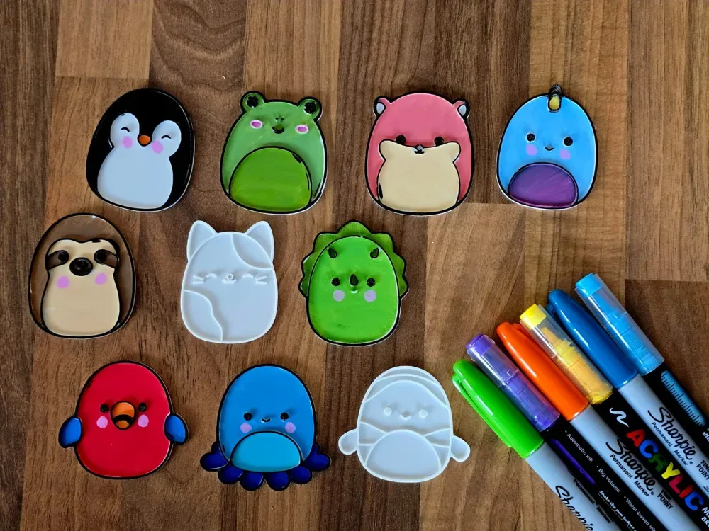 Squishmallows Pack 1 Animales lindos para colorear DIY, vista 3