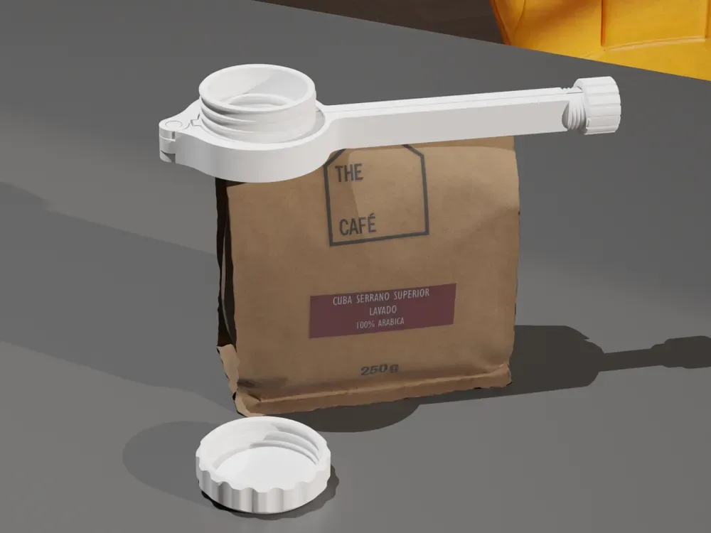 Tornillo de clip de bolsa funcional para impresión 3D, vista 1