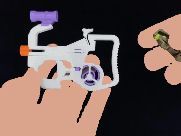 FN-BB90 · Pistola de aire comprimido · Revista intercambiable · Alcance para impresión 3D, vista 2
