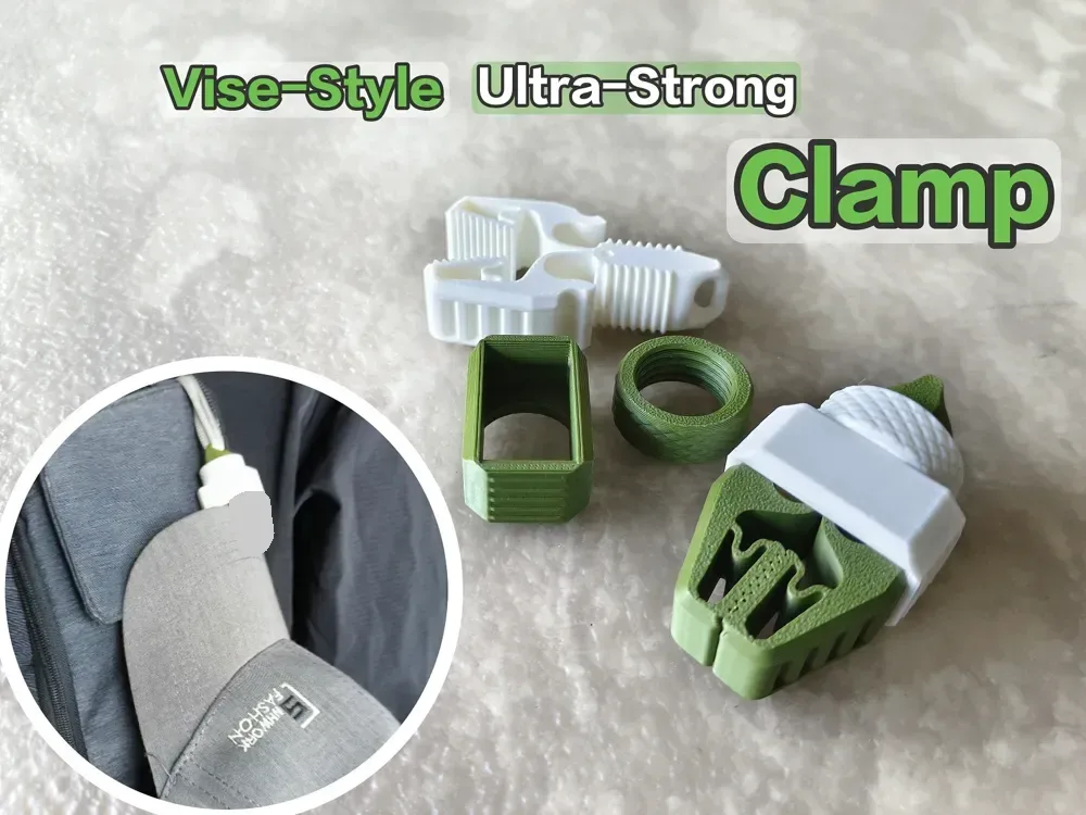 Abrazadera ultrafuerte estilo tornillo de banco para impresión 3D, vista 1