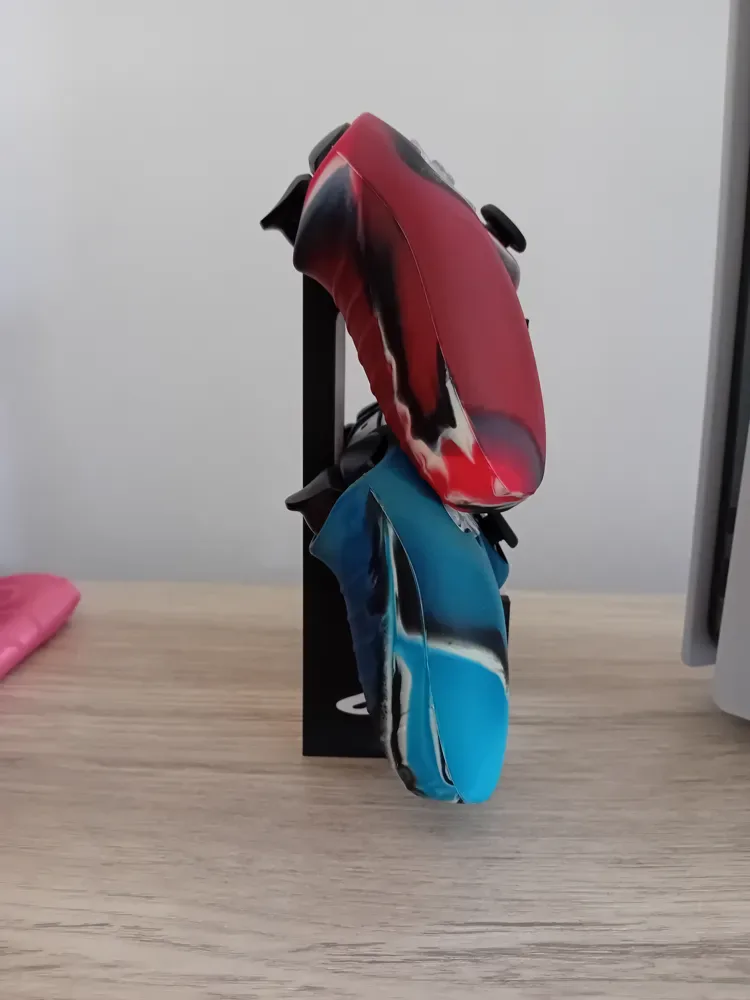 Soporte doble para mando de PS5 para impresión 3D, vista 3
