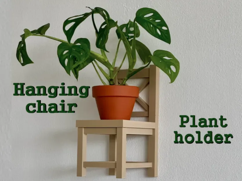 Silla colgante Soporte para plantas Montaje en pared · de pie para impresión 3D, vista 1