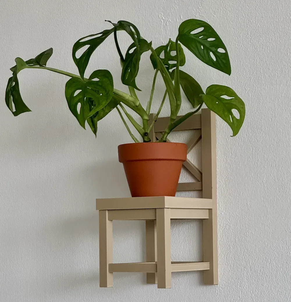 Silla colgante Soporte para plantas Montaje en pared · de pie para impresión 3D, vista 3