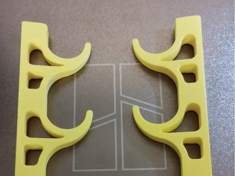 Soporte combinado de 3 ganchos (30 mm, alineación vertical para impresión 3D, vista 1
