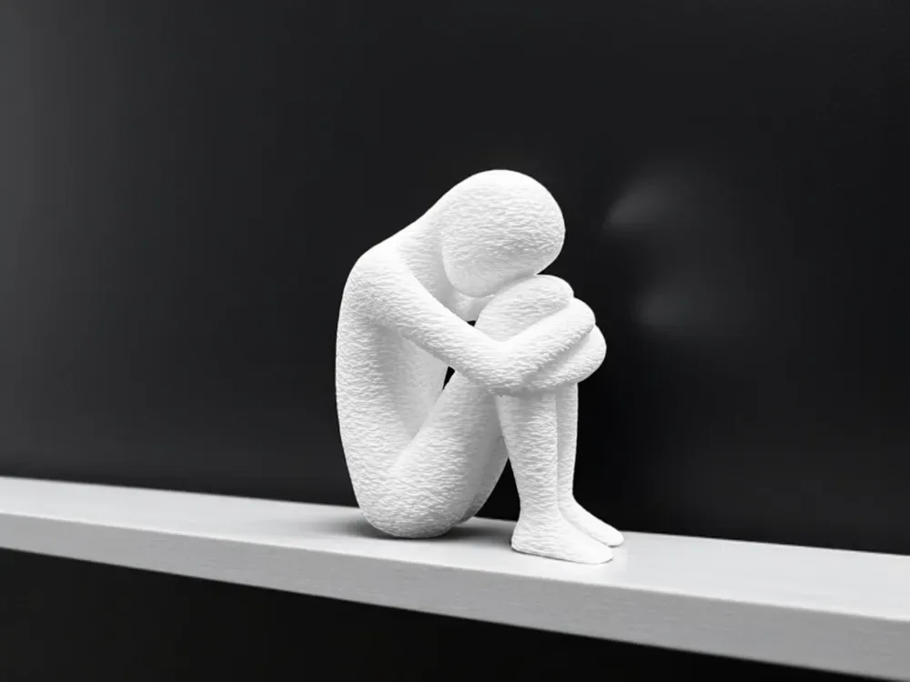 Silencio interior – Escultura blanca minimalista, vista 3