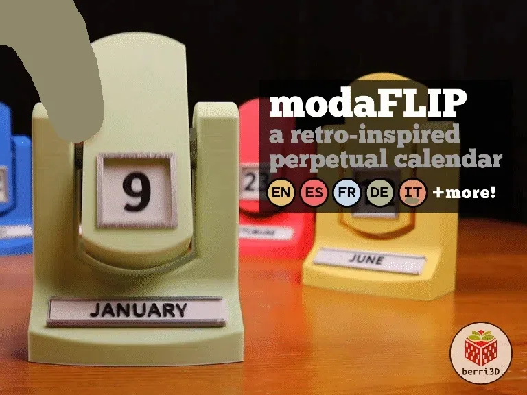 modaFLIP: un calendario perpetuo de inspiración retro, vista 1
