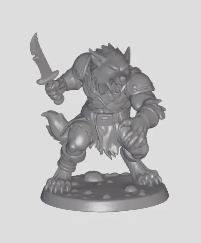 Miniatura del guerrero lobo, vista 2