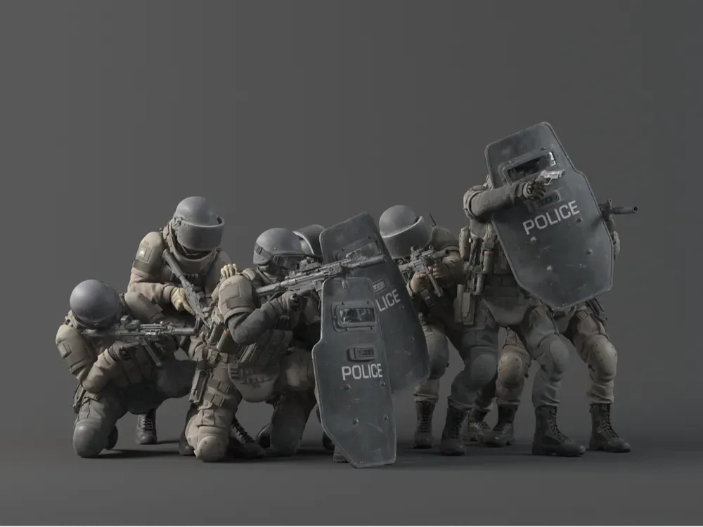 Conjunto de soldado de las fuerzas especiales, vista 1