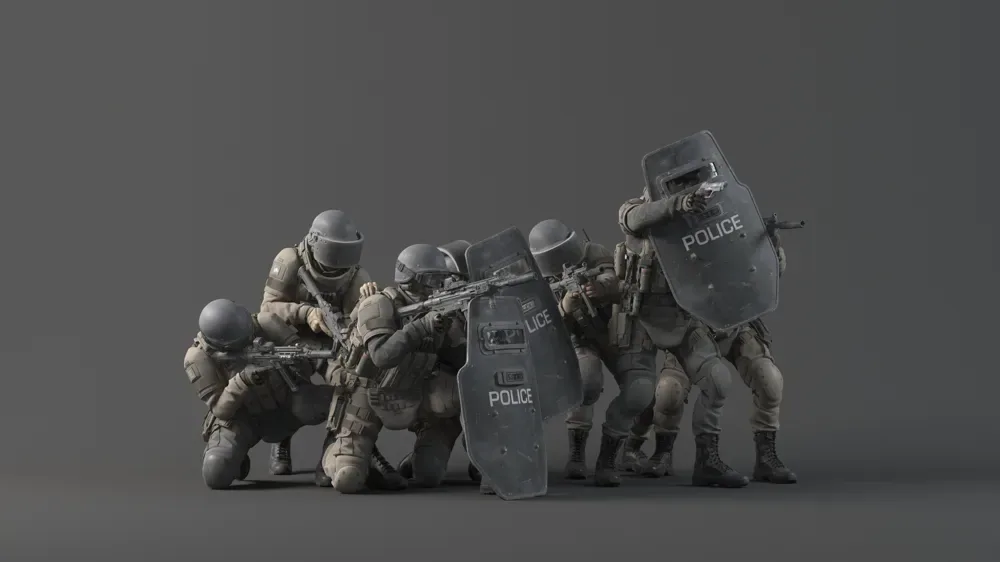 Conjunto de soldado de las fuerzas especiales, vista 2