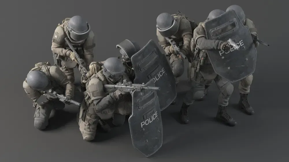 Conjunto de soldado de las fuerzas especiales, vista 3