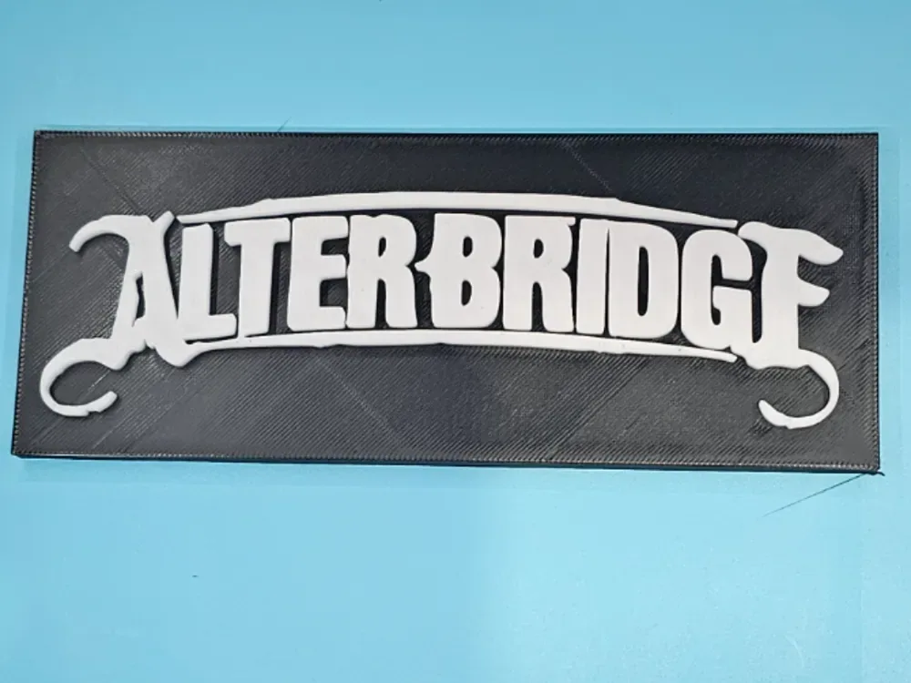 Cartel de pared con logotipo 3D de Simple Alter Bridge Rock Band, vista 1