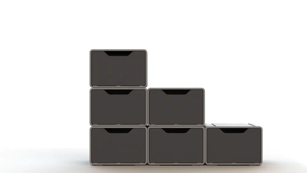 Caja modular para fichas Zettelkasten, vista de referencia 1